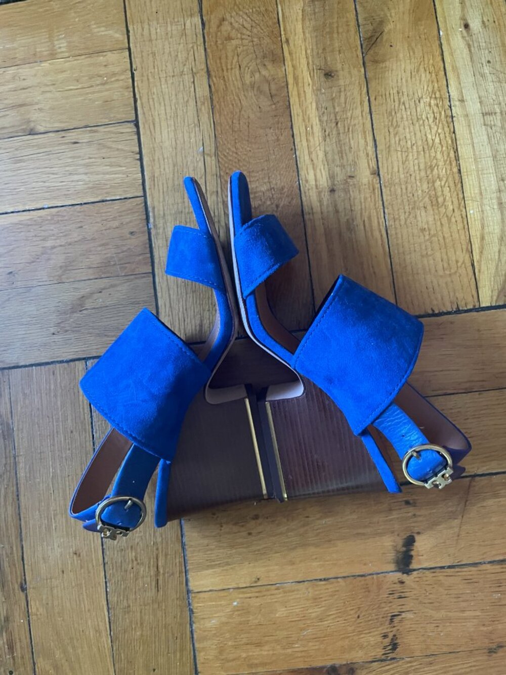 Tory Burch Women's Leather Selby Block-Heel Sandals 7 - Picture 5 of 10